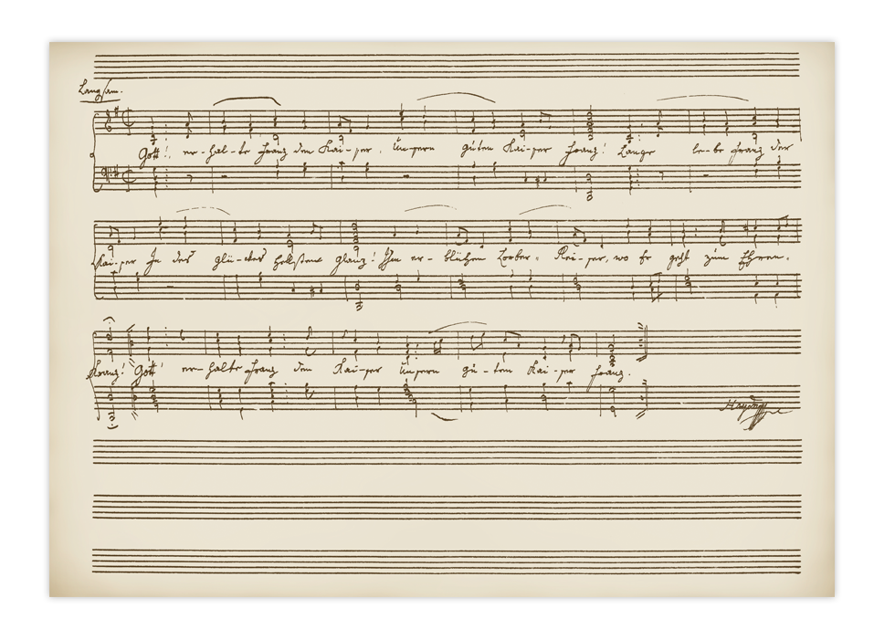 Joseph Haydn: Autograph "Gott erhalte Franz den Kaiser"