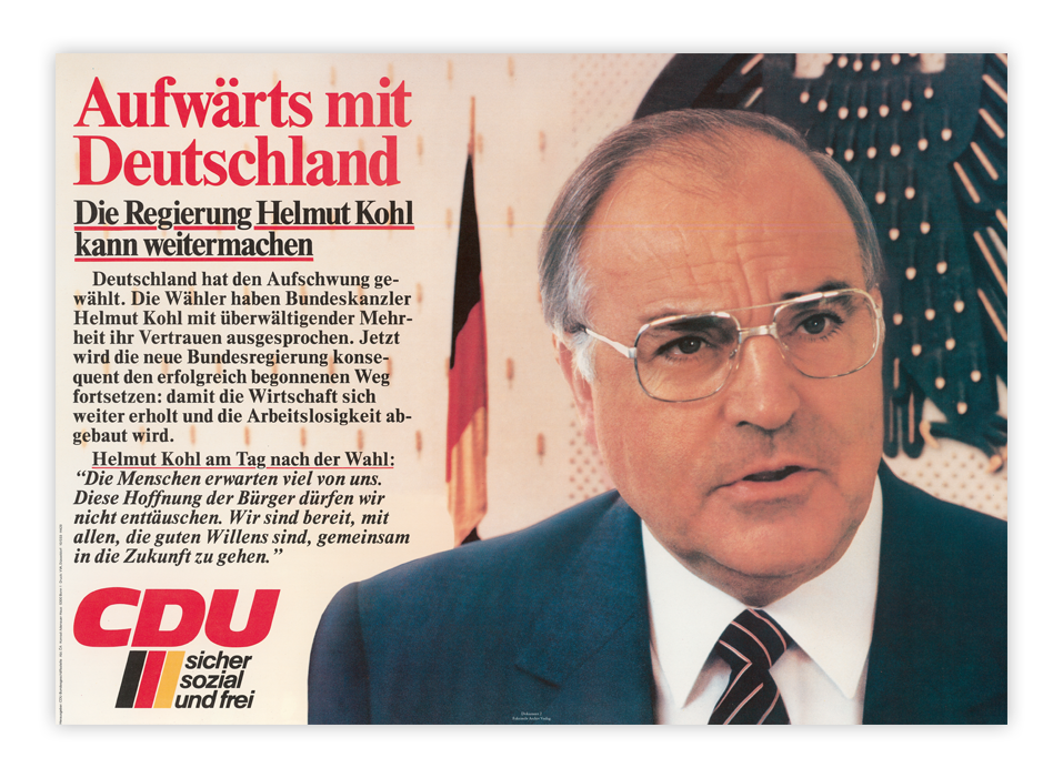 Wandzeitung der CDU-Bundesgeschäftsstelle, Abt. Öffentlichkeitsarbeit. März 1983