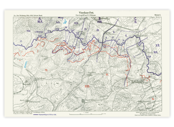 Landkarte Verdun Ost 
