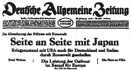 Ausschnitt aus der Deutschen Allgemeinen Zeitung, 1941