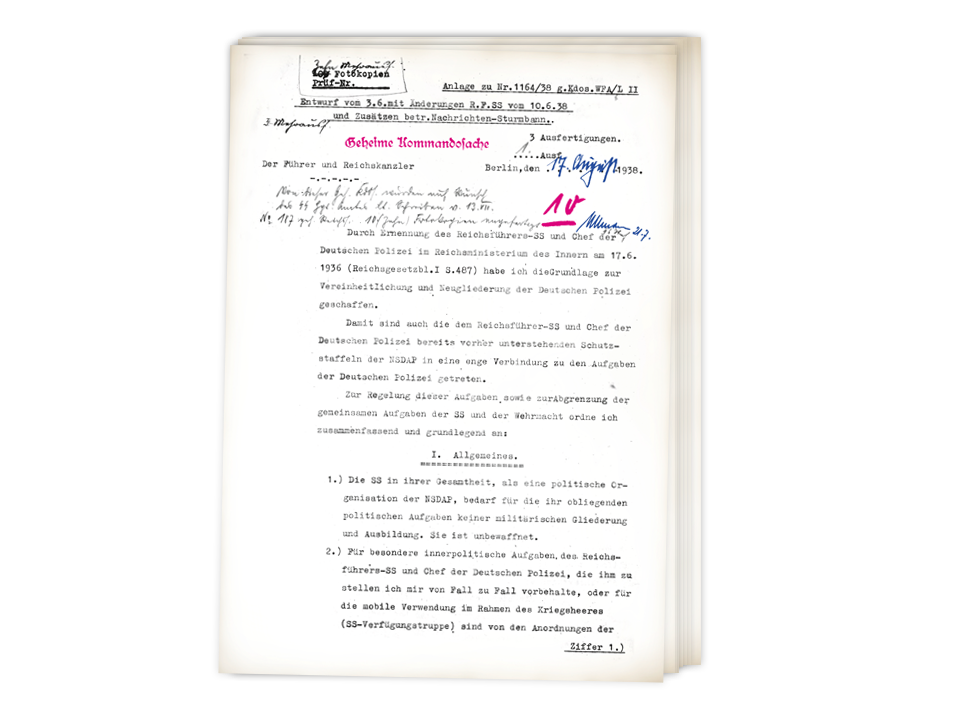 Hitllers Erlass Aufgaben SS und Wehrmacht
