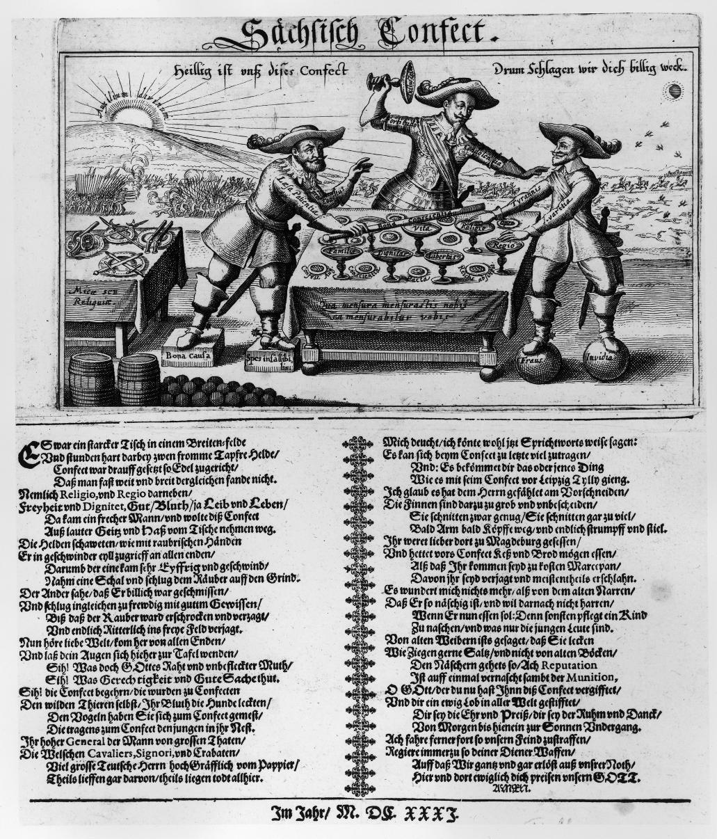 Flugblatt Niederlage der kaiserlichen Armee in der ersten Schlacht bei Breitenfeld