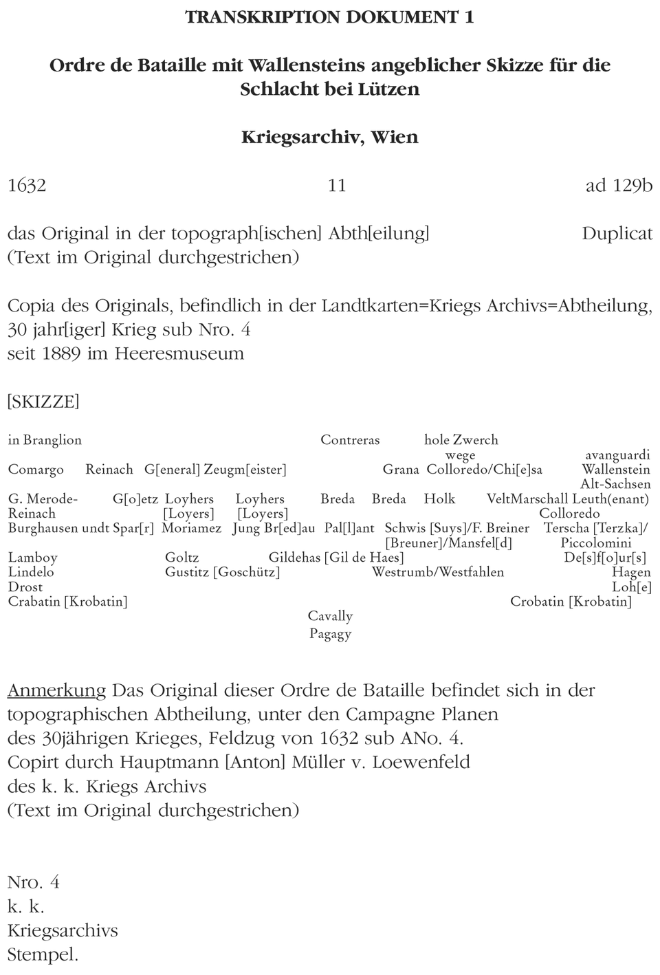 Transkription Lützen