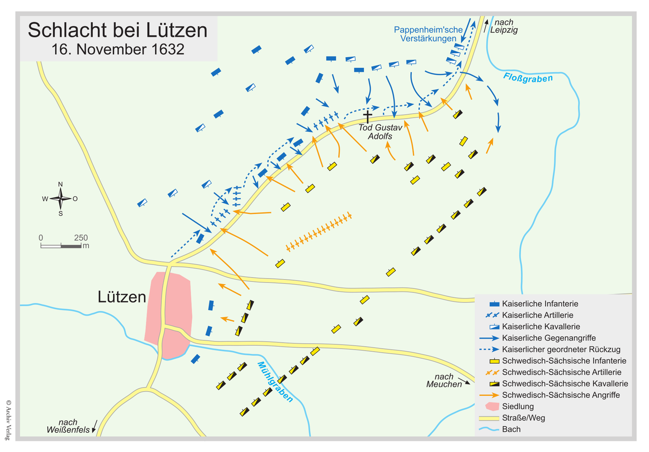 Schlacht bei Lützen Karte