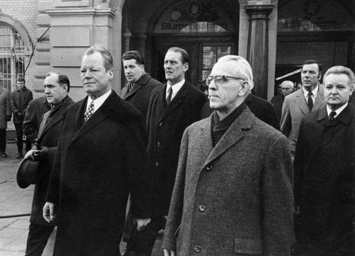 Willy Brandt mit Willy Stoph in Erfurt 1970