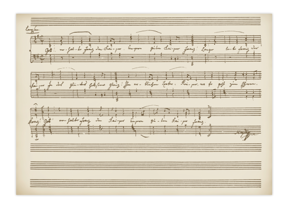 Ihr drittes Dokument: Joseph Haydn: Autograph "Gott erhalte Franz den Kaiser".
