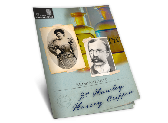 Ihre Startlieferung: „Kriminalakte Dr. Hawley Harvey Crippen“ – Der Mediziner, der seine Frau verschwinden ließ und sich eine filmreife Verfolgungsjagd mit der Polizei lieferte!