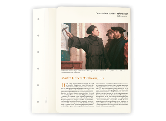 Ihr spannendes Dokumenten-Magazin mit wissenswerten Informationen zur Geschichte der Reformation in Deutschland.