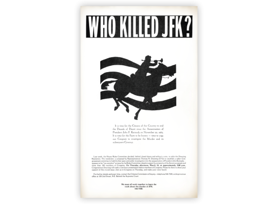 Ihr drittes Dokument: Flugblatt der Bürgerinitiative zur Aufklärung des Attentats gegen John F. Kennedy.