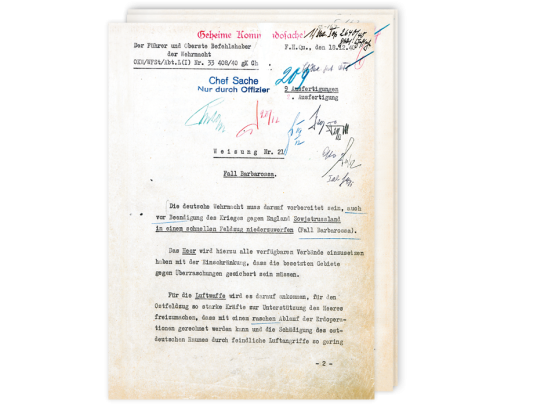 Weisung Nr. 21 vom 18. Dezember 1940 für den »Fall Barbarossa«
