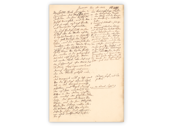Das erste Dokument aus dem Leben Friedrichs des Großen: Handschriftlicher Bericht über seine Geburt 